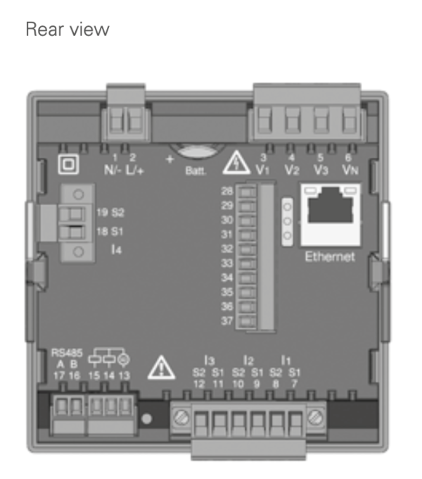 Analizator pamaretrów sieci Janitza UMG 96RM-E z  Ethernet 90–277 V AC / 90–250 V DC - obrazek 3